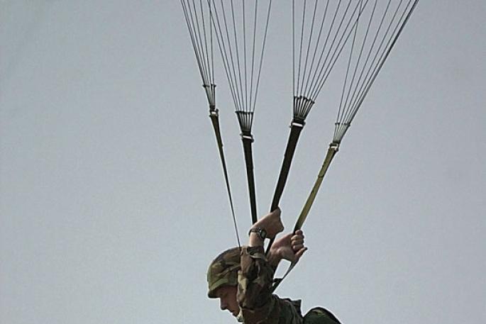 Parachutist's descent Speed ​​of parachute descent