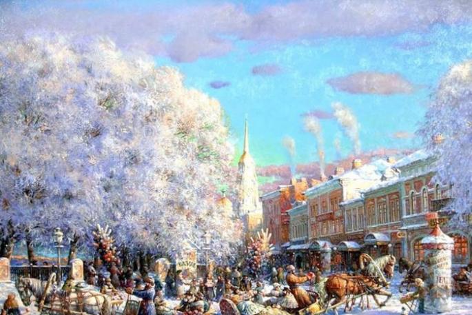 Troika kuda Rusia dalam lukisan